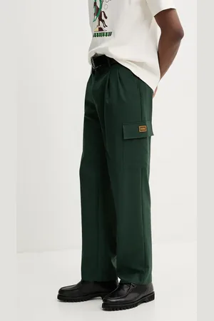 Drôle de Monsieur Spodnie z domieszką wełny Le Pantalon Cargo Laine męskie kolor proste G-BP148-PL127-FGN