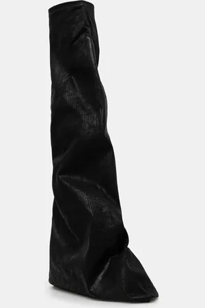 Rick Owens Kozaki Fetish damskie kolor na płaskim obcasie DS01E3815.SCF
