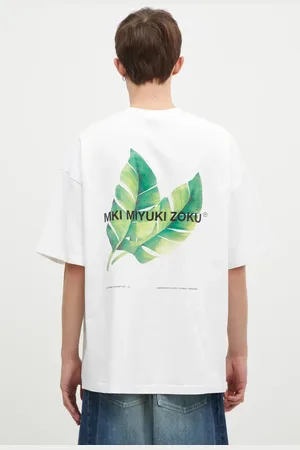 Mki Miyuki-Zoku T-shirt bawełniany Leaf męski kolor z nadrukiem LEAF.TSHIRT