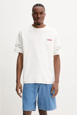 Drôle de Monsieur T-shirt bawełniany Le T-Shirt Club House męski kolor z aplikacją G-TS240-CO134-OW