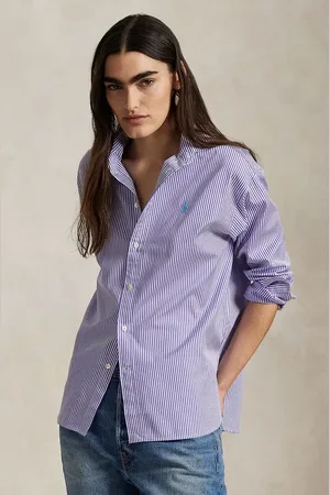 Ralph Lauren Koszula bawełniana damska kolor relaxed z kołnierzykiem klasycznym