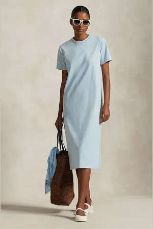 Ralph Lauren Sukienka bawełniana kolor midi prosta 211971066