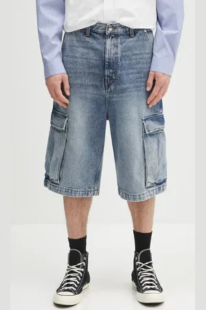 Rhude Szorty jeansowe Cargo Denim Baggy męskie kolor RHPS25SH05012