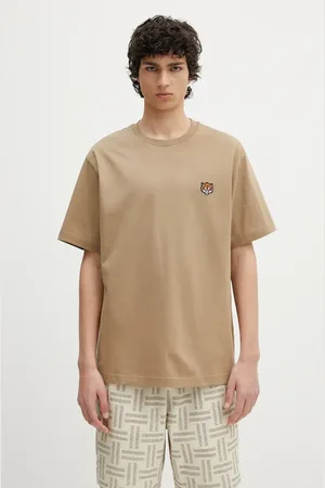 Kenzo T-shirt bawełniany Happy Tiger męski kolor gładki FF55TS5274SG.10