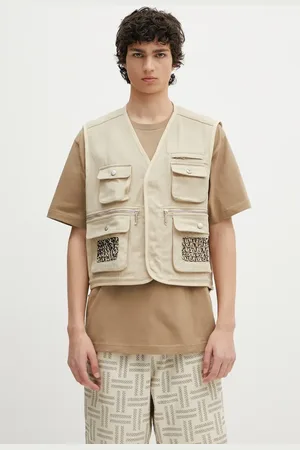 Kenzo Bezrękawnik bawełniany męski kolor przejściowy FF55OU0099OT.11