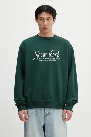 Sporty & Rich Bluza bawełniana Ny94 Crewneck kolor z nadrukiem ST071606034GR10