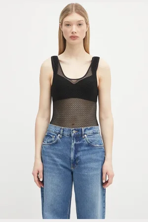 ANINE BING Body Alysha Bodysuit damska kolor gładka A.10.10685