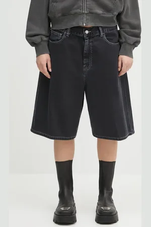 Carhartt Szorty jeansowe Brandon Short damskie kolor gładkie high waist I034839