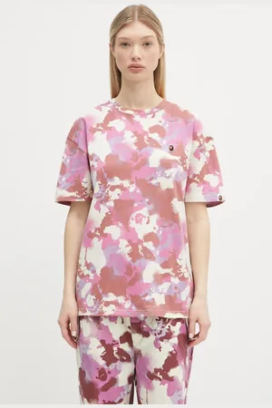 A Bathing Ape T-shirt bawełniany Map Camo Oversized damski kolor 1L30209001