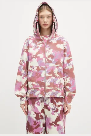 A Bathing Ape Bluza bawełniana Map Camo Shark Full Zip damska kolor z kapturem wzorzysta 1L30215001