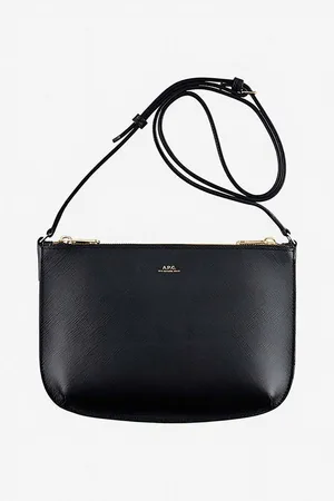 A.P.C. Torebka skórzana Sac Sarah PXBJQ-F61404 BLACK kolor