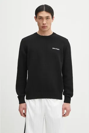 Palm Angels Sweter bawełniany Classic Logo Emb męski kolor PMHE027C99KNI0021003