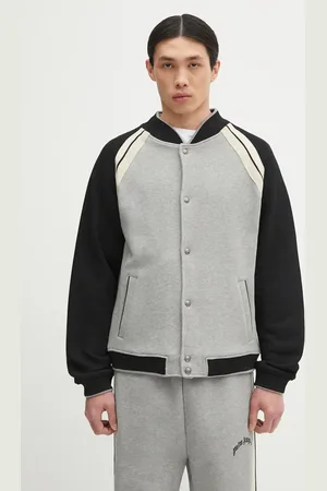 Palm Angels Bluza bawełniana Curved Logo Track Varsity męska kolor wzorzysta PMEK010S25FAB0010810