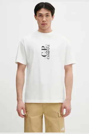 C.P. Company T-shirt bawełniany męski kolor z nadrukiem 18CMTS177A005100W