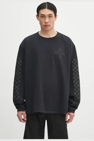 Rhude Longsleeve bawełniany Cross Logo kolor z aplikacją RHPS25TT12012