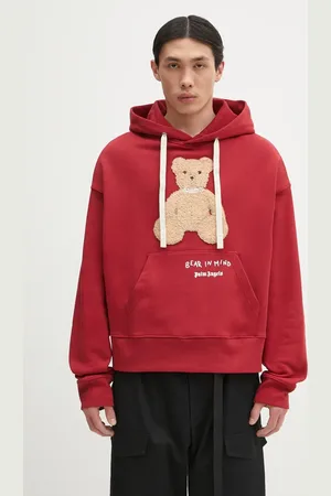 Palm Angels Bluza bawełniana Bear In Mind męska kolor z kapturem z aplikacją PMBB172S25FLE0012560