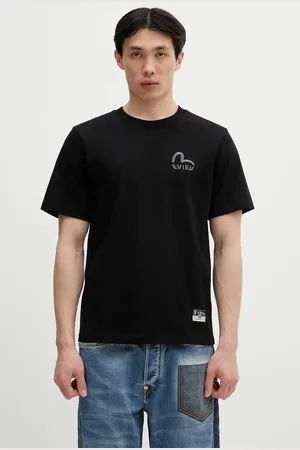 Evisu T-shirt bawełniany Logo EMB SS męski kolor z aplikacją 2ESHTM5TS1137