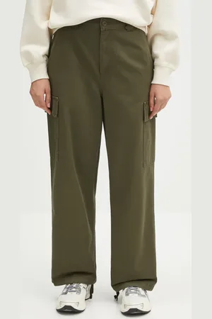 Carhartt Spodnie bawełniane Kingston Pant damskie kolor proste high waist I034840