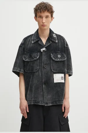 Maison Mihara Yasuhiro Koszula bawełniana Amateur Sewn S/S Shirts męska kolor relaxed A14SH084