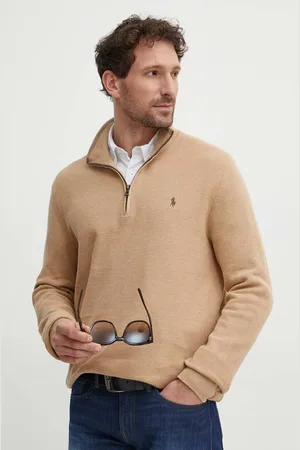 Ralph Lauren Sweter bawełniany kolor lekki z półgolfem