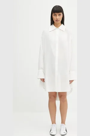 OUR LEGACY Sukienka bawełniana Gale kolor mini oversize W2257GW