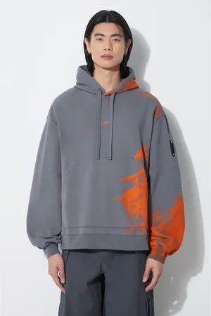 A-cold-wall* Bluza bawełniana Brushstroke Hoodie męska kolor z kapturem z nadrukiem ACWMW183