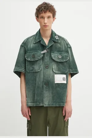 Maison Mihara Yasuhiro Koszula bawełniana Amateur Sewn S/S Shirts męska kolor relaxed A14SH084