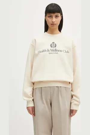 Sporty & Rich Bluza bawełniana H&W Crest Crewneck damska kolor z aplikacją ST071606241CR01