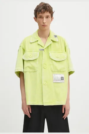 Maison Mihara Yasuhiro Koszula bawełniana Amateur Sewn S/S Shirts męska kolor relaxed A14SH084