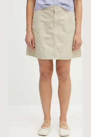 Carhartt Spódnica bawełniana Maeve Double Knee Skirt kolor mini prosta I034836