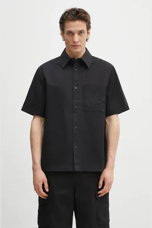 Axel Arigato Koszula bawełniana Stitch Embroidered Shirt męska kolor relaxed z kołnierzykiem klasycznym A3050001