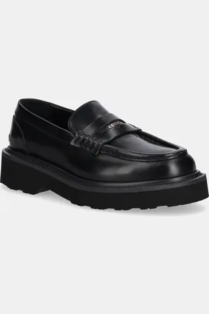 Kenzo Mokasyny skórzane Loafer damskie kolor na płaskim obcasie FF52LO110L52.99