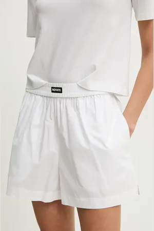 ROTATE Szorty damskie kolor gładkie high waist 113828400