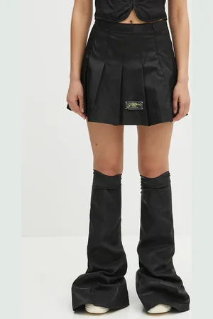 Ganni Spódnica Duchesse Nylon Pleated Mini kolor mini rozkloszowana W0479