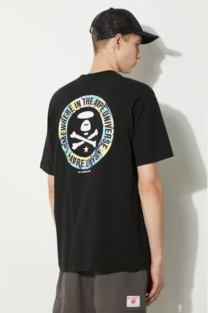 AAPE T-shirt bawełniany Basic Tee męski kolor z nadrukiem AAPTEM1455XXM