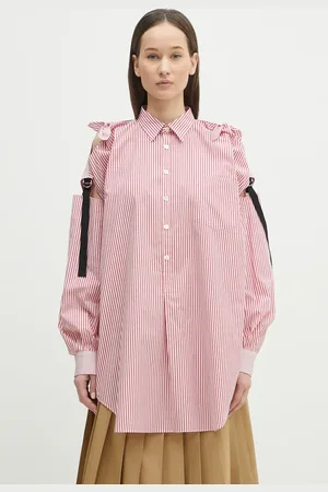 UNDERCOVER Koszula bawełniana Shirt damska kolor relaxed z kołnierzykiem klasycznym UP1E1405