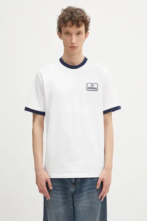adidas T-shirt bawełniany Contrast Tee męski kolor z aplikacją JC8384