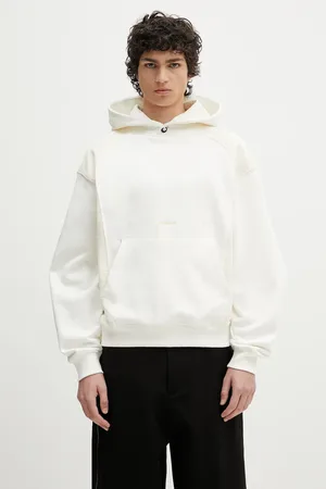 Ader Error Bluza bawełniana Apparel-Top męska kolor z kapturem wzorzysta BO01SSHD0101IV