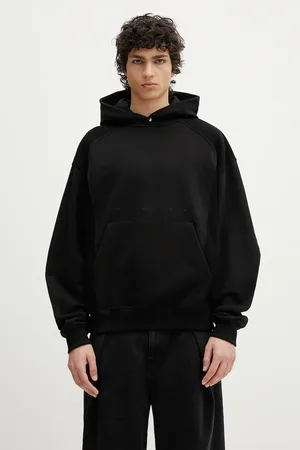 Ader Error Bluza bawełniana Apparel-Top męska kolor z kapturem gładka BO01SSHD0101BK