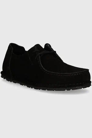 Birkenstock Półbuty nubukowe Utti Lace kolor na płaskim obcasie 1028740