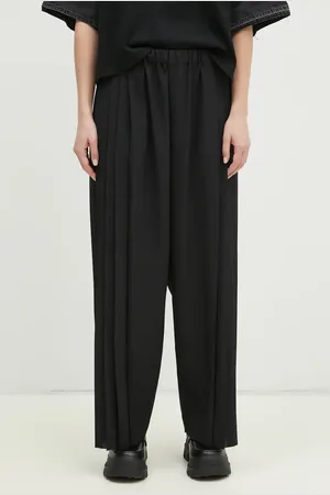 UNDERCOVER Spodnie z domieszką wełny Pants damskie kolor szerokie high waist UP1E1501
