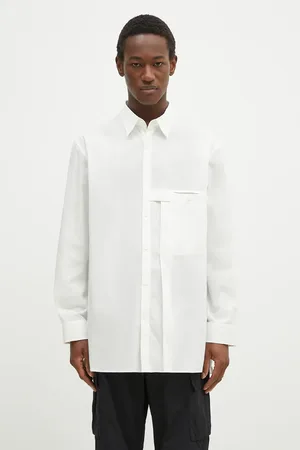 Y-3 Koszula Pleated Pocket Shirt męska kolor relaxed z kołnierzykiem klasycznym JL6665
