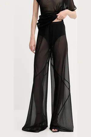 Rick Owens Spodnie damskie kolor proste high waist LI01E4334OT