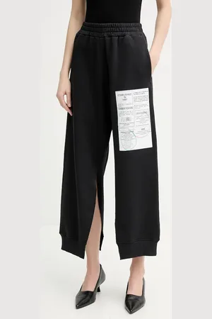 Maison Margiela Spodnie dresowe bawełniane damskie kolor z nadrukiem S52KA0527.M25012