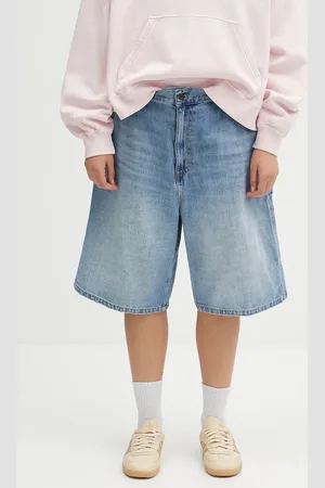 Carhartt Szorty jeansowe Brandon Single Knee Short damskie kolor gładkie high waist I034875