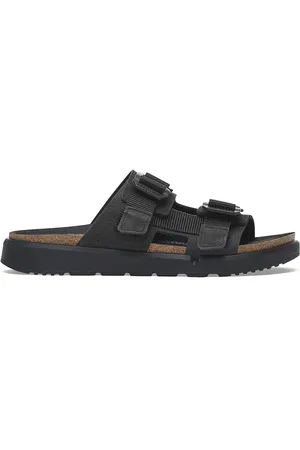 Birkenstock Klapki skórzane Shinjuku 2S LEA/TEX męskie kolor 1029640