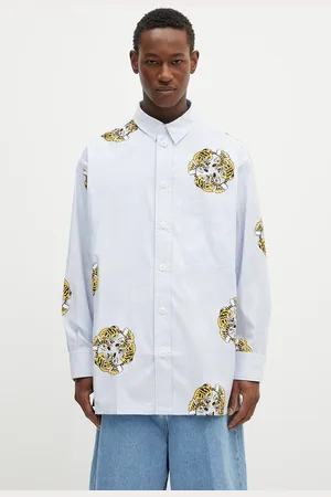 Kenzo Koszula bawełniana męska kolor relaxed z kołnierzykiem klasycznym FF55CH5039A5.64