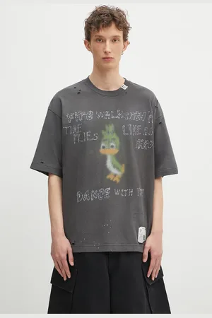 Maison Mihara Yasuhiro T-shirt bawełniany Distressed Tee męski kolor z nadrukiem J14TS752