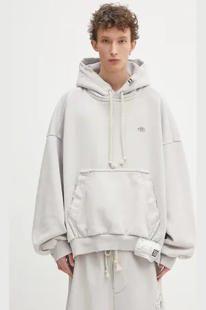 Maison Mihara Yasuhiro Bluza bawełniana Amateur Sewn Wide Back Hoodie męska kolor z kapturem gładka A14HD522