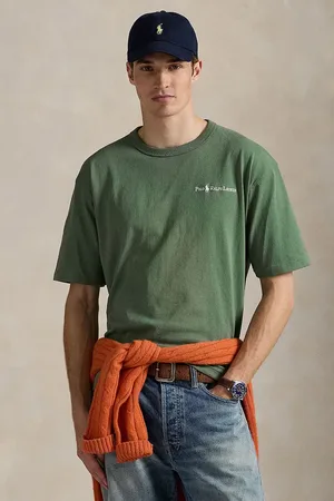 Ralph Lauren T-shirt bawełniany Tee męski kolor gładki 710964714